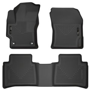Toyota Corolla Floor Liners - Front + Rear - Husky Liners - WeatherBeater - Black - 2020
